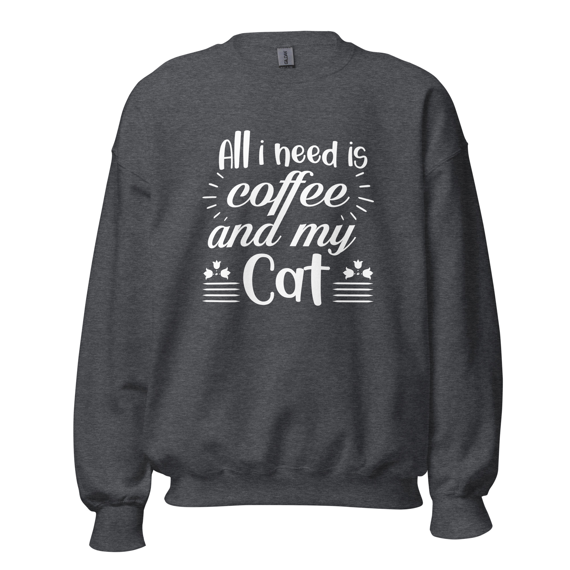 Coffee and My Cat Sweatshirt | Cozy Feline & Caffeine Vibes - Image 12