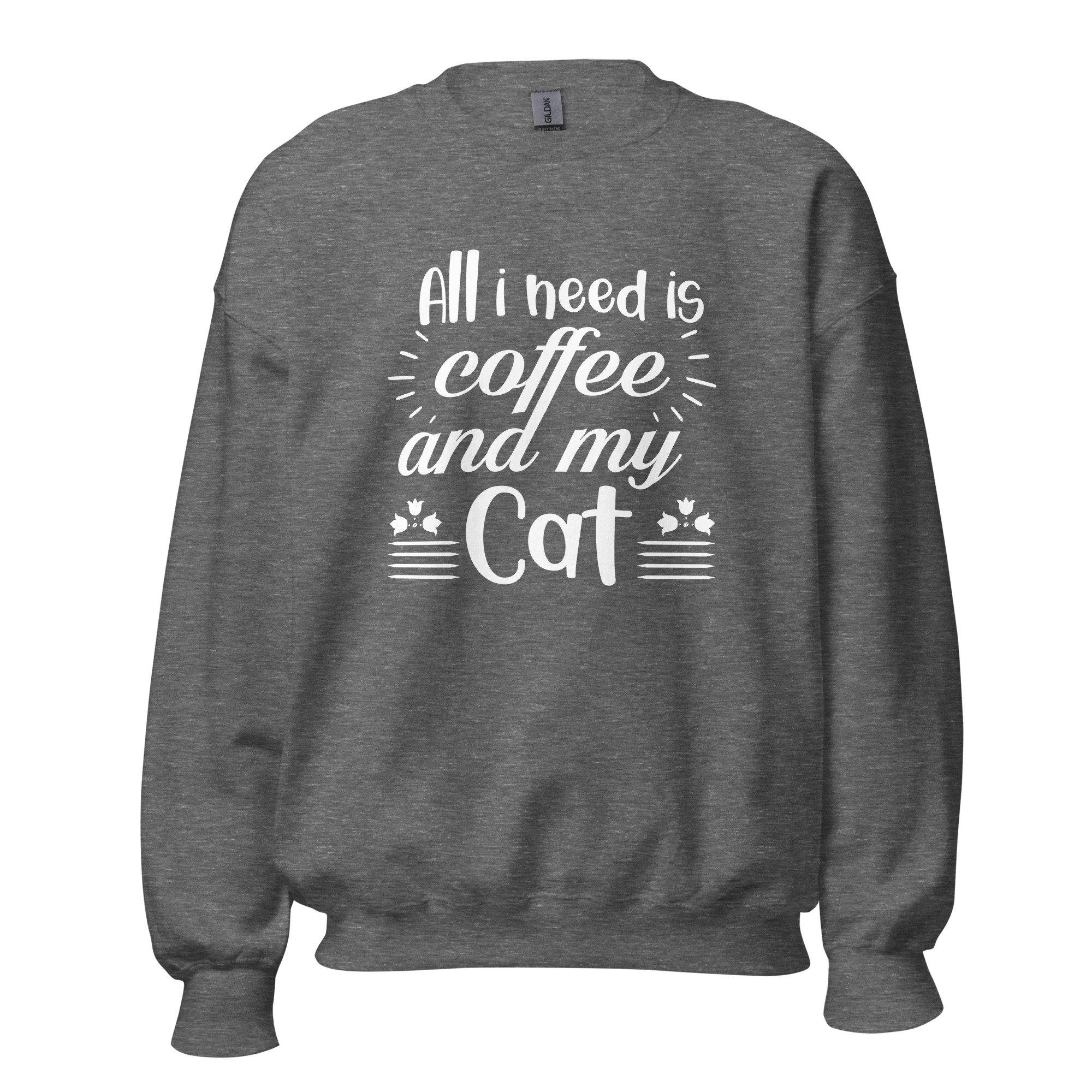 Coffee and My Cat Sweatshirt | Cozy Feline & Caffeine Vibes - Image 16