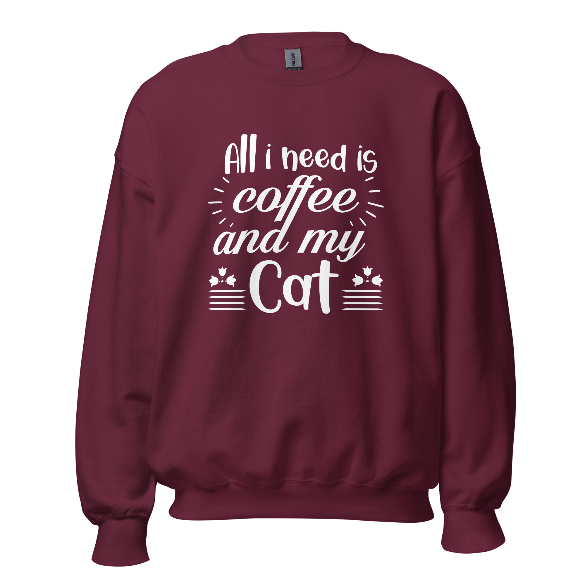 Coffee and My Cat Sweatshirt | Cozy Feline & Caffeine Vibes - Image 10