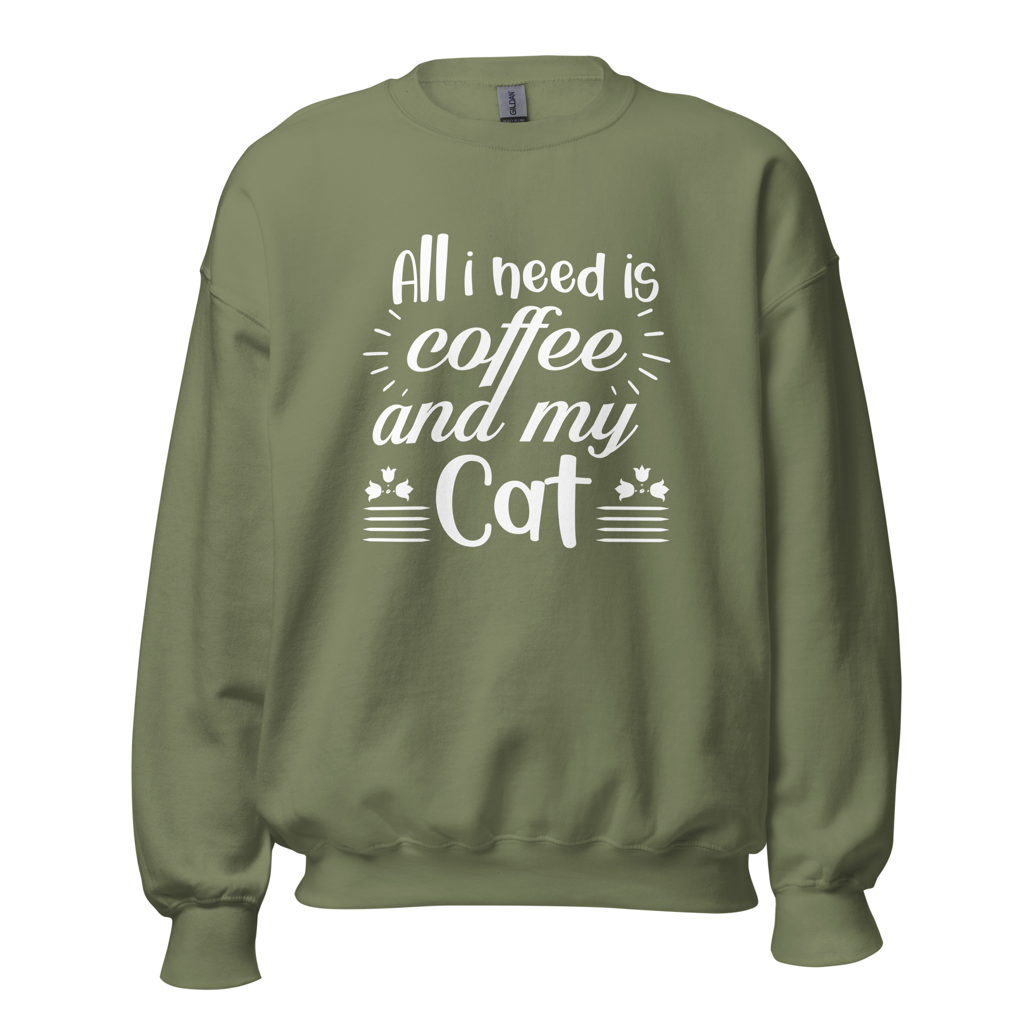Coffee and My Cat Sweatshirt | Cozy Feline & Caffeine Vibes - Image 18