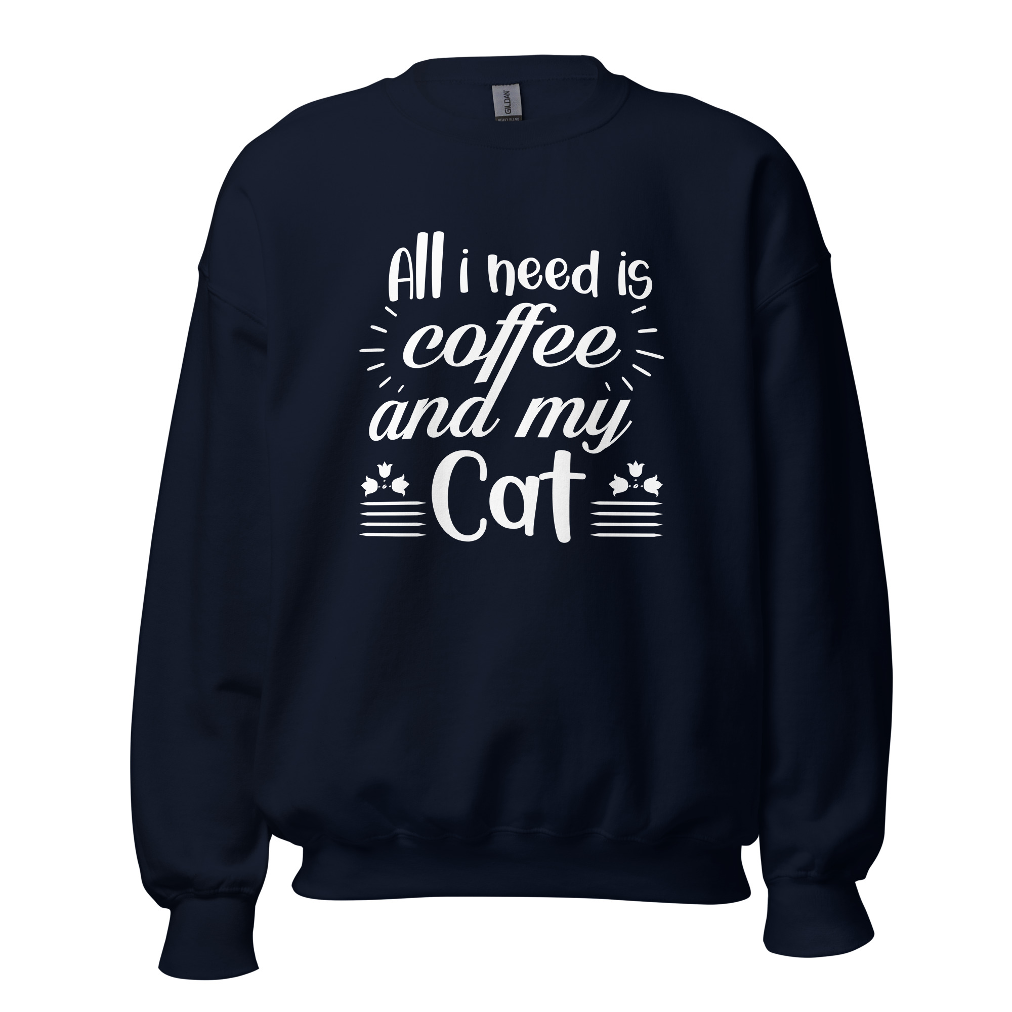 Coffee and My Cat Sweatshirt | Cozy Feline & Caffeine Vibes - Image 9