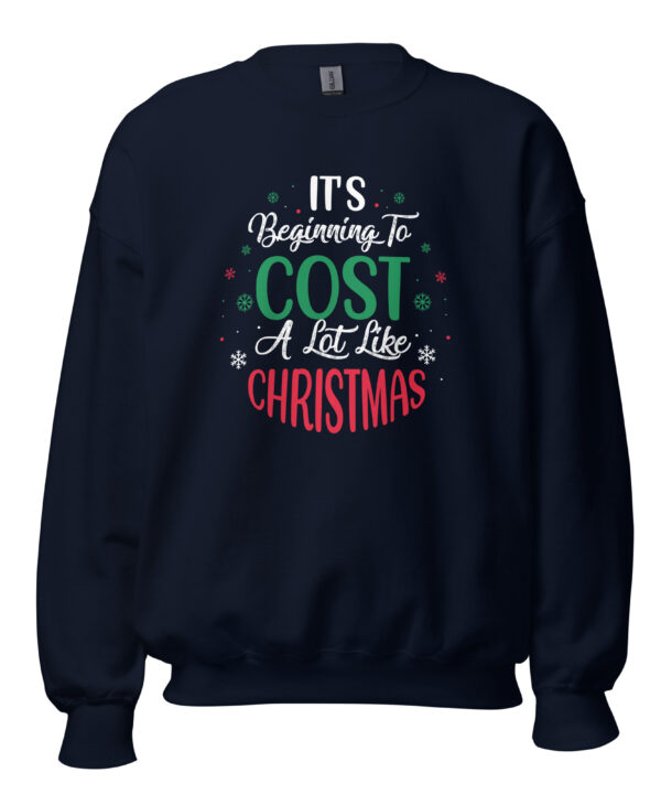 It’s Beginning to Cost a Lot Like Christmas Sweatshirt – Funny Holiday DTFlex Print
