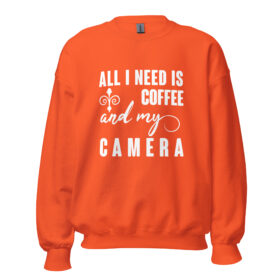 Coffee and My Camera Sweatshirt | Creative Caffeine Vibes