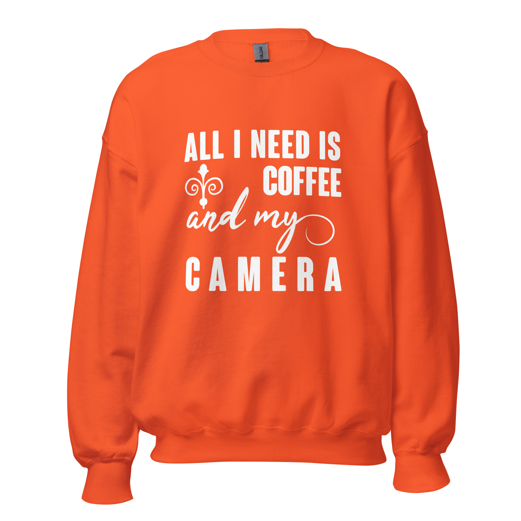 Coffee and My Camera Sweatshirt â DTFlex Print for Photographers