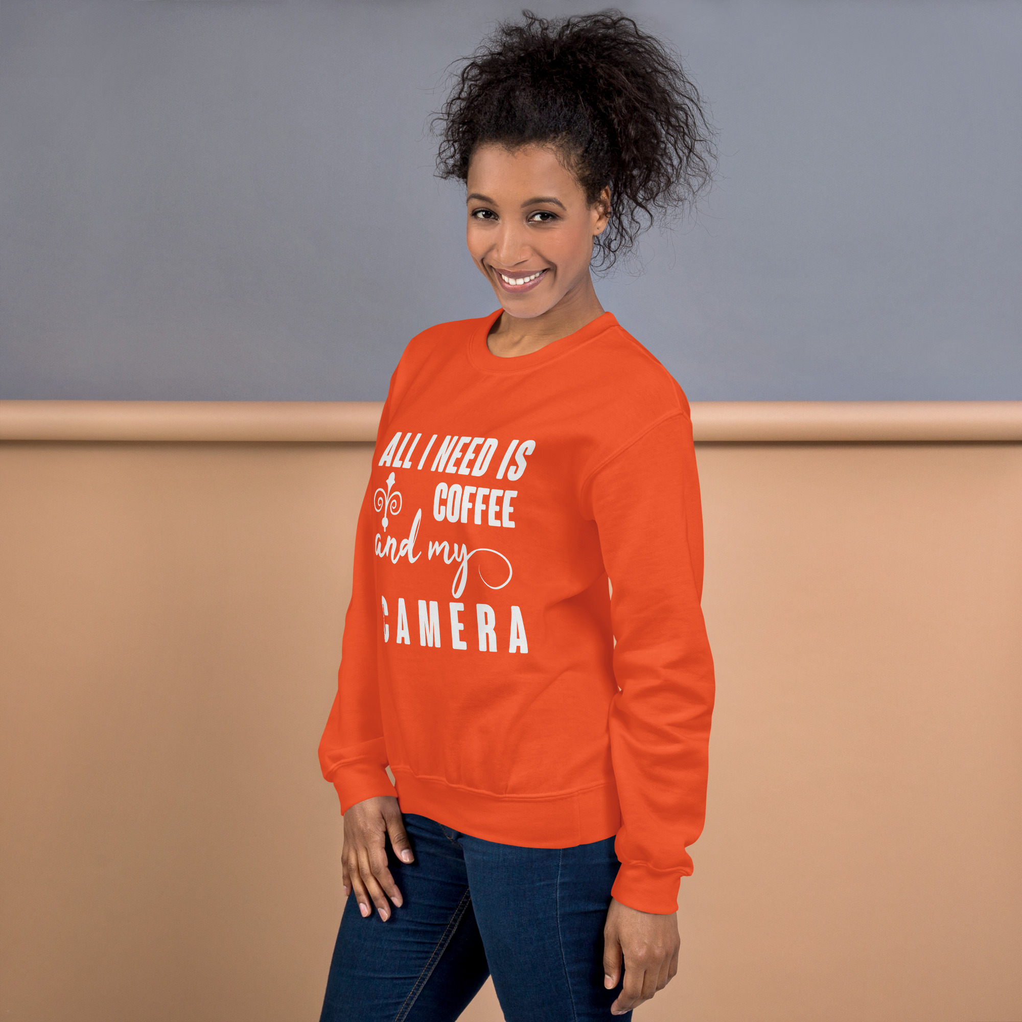 Coffee and My Camera Sweatshirt | Creative Caffeine Vibes - Image 2