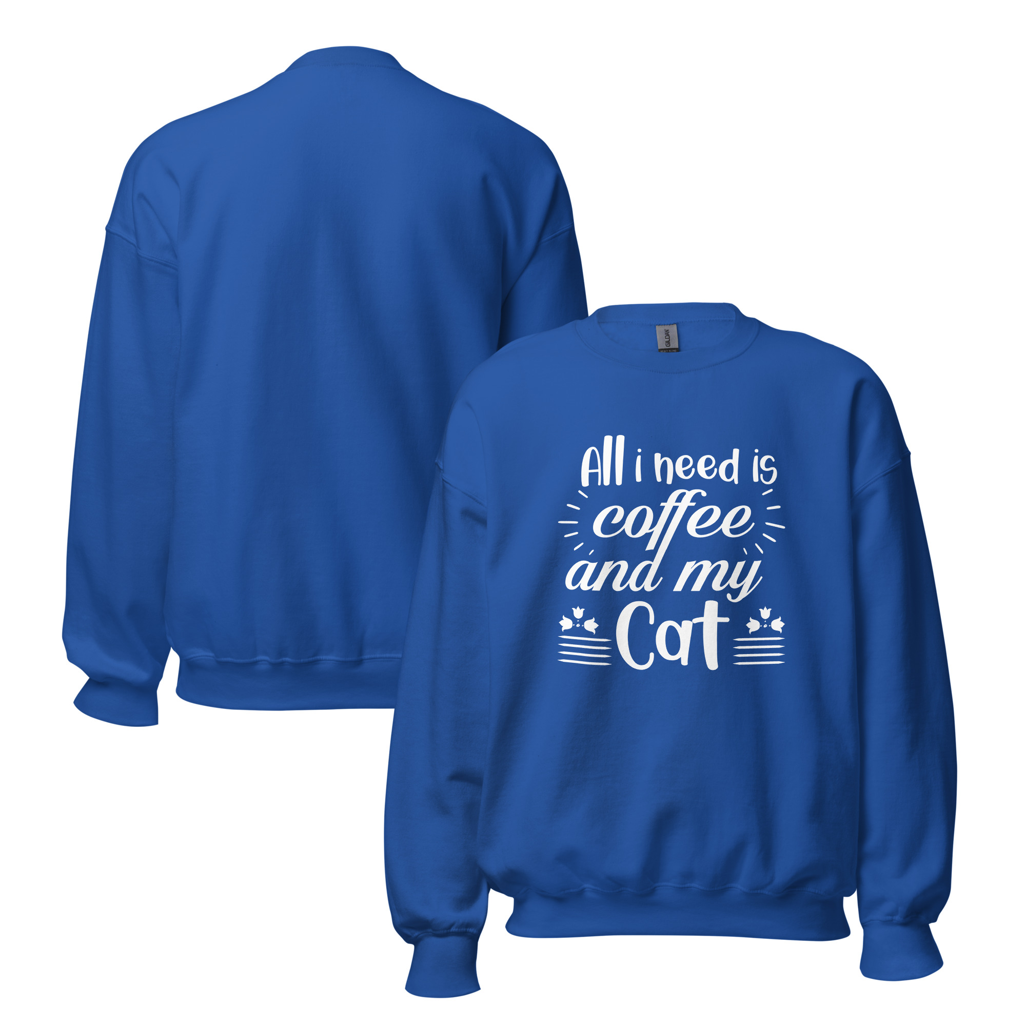 Coffee and My Cat Sweatshirt | Cozy Feline & Caffeine Vibes - Image 3