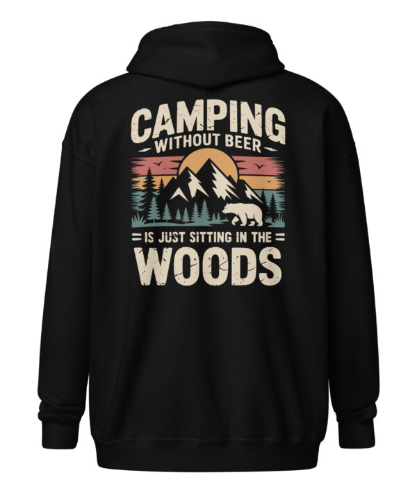 Camping Without Beer Zip Hoodie – Funny Outdoor Adventure Sweatshirt