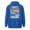 Mechanic Coffee Hoodie â First I Drink Coffee Then I Fix Your Engine
