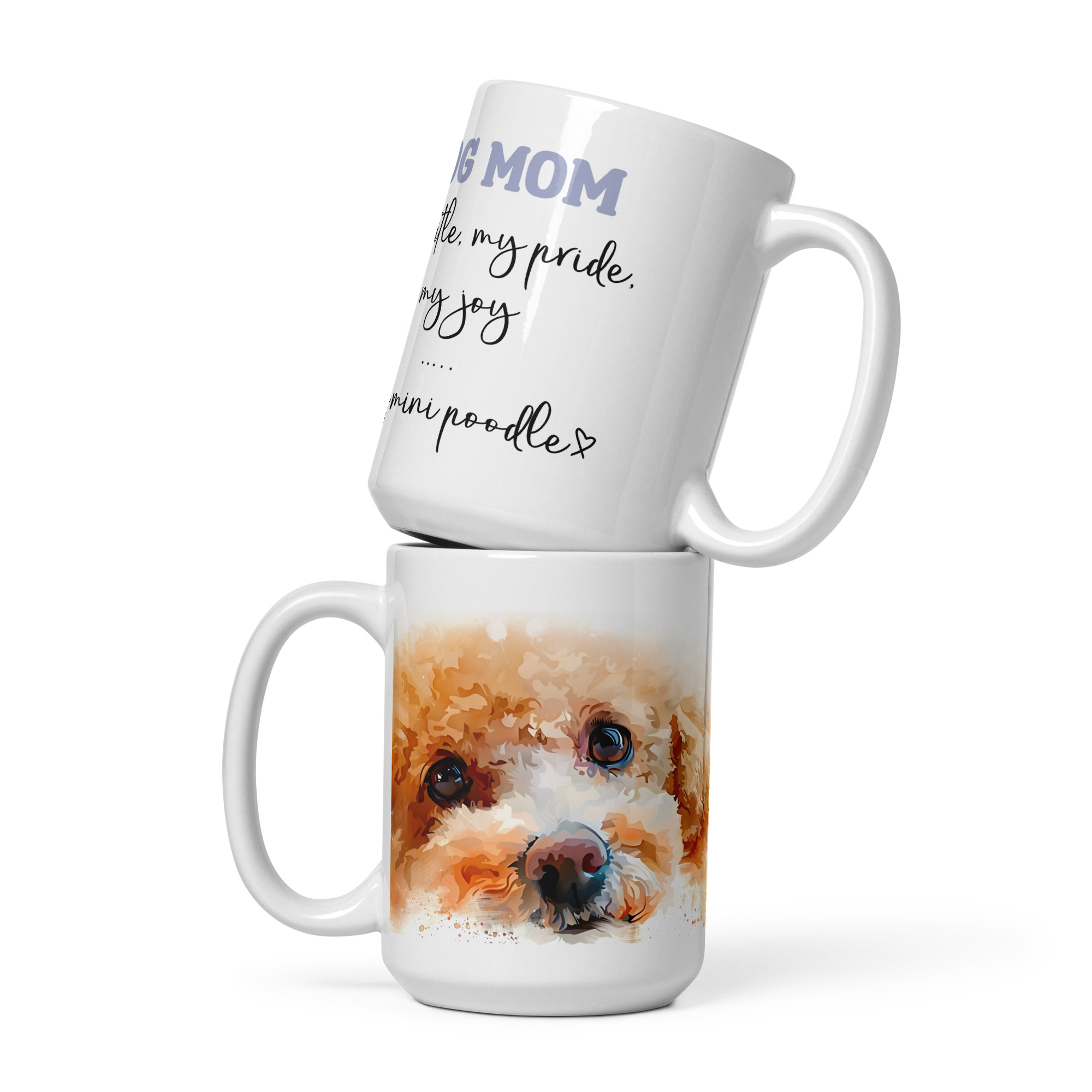 Mini Poodle Dog Mom Mug | My Title, My Pride, My Joy - Image 3