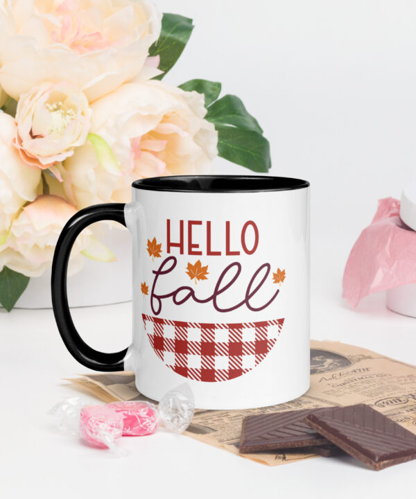 Hello Fall Mug With Color Inside Black 11 Oz Left 68e4cd91667b4