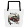 Believe Christmas Tote Bag | Magic of Christmas Edition – black front