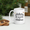 Believe in the Magic of Christmas Mug | Festive Train Edition – white handle left