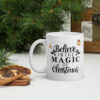 Believe in the Magic of Christmas Mug | Festive Train Edition – white handle left