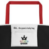 Bingo Queen Tote Bag | Queen of the Game Large Carryall – red inside