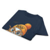 BOO! Ghost with Pumpkin & Coffee T-Shirt | Women’s Halloween Softstyle Tee – navy front