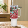 Candy Cane Christmas Mug | Festive Holiday Travel Cup – handle white left