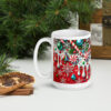 Candy Cane Christmas Mug | Festive Peppermint Holiday Cup – white handle left
