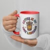 Coffee Is My Love Language Mug | Fun Iced Coffee Lover Gift – white inside red left