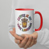 Coffee Is My Love Language Mug | Fun Iced Coffee Lover Gift – white inside red right