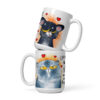 Cup of Purr-fection Mug | Cozy Cat Hug Coffee Cup – white front