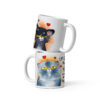 Cup of Purr-fection Mug | Cozy Cat Hug Coffee Cup – white front