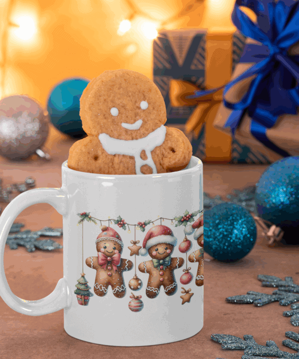 Gingerbread Friends Merry Christmas Mug | Festive Holiday Cup