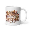 Gingerbread Friends Merry Christmas Mug | Festive Holiday Cup – white handle right