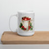 Golden Holly Christmas Mug | Elegant Holiday Coffee Cup – white