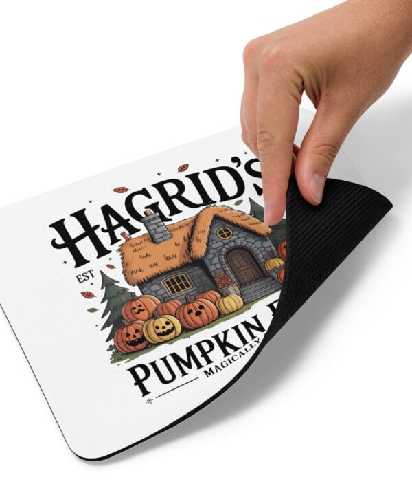 Hagrid’s Pumpkin Farm Mouse Pad | Cozy Magical Autumn Desk Decor – white