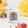Half Mom Half Iced Coffee Mug | Fun Gift for Coffee-Loving Moms – white handle right