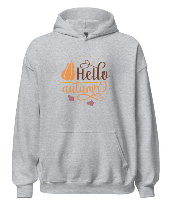 Hello Autumn Hoodie | Cozy Fall Vibes – grey front