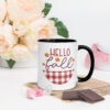 Hello Fall Mug with Color Inside – inside black right