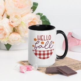 Hello Fall Mug with Color Inside