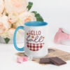 Hello Fall Mug with Color Inside – inside blue left