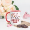 Hello Fall Mug with Color Inside – inside red left