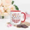 Hello Fall Mug with Color Inside – inside red right