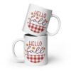 Hello Fall Plaid Ceramic Mug 20 Oz Front View 68e4c91c59622