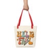 Hello Fall Tote Bag | Retro All-Over Print for Autumn Lovers – red front