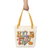Hello Fall Tote Bag | Retro All-Over Print for Autumn Lovers – yellow front