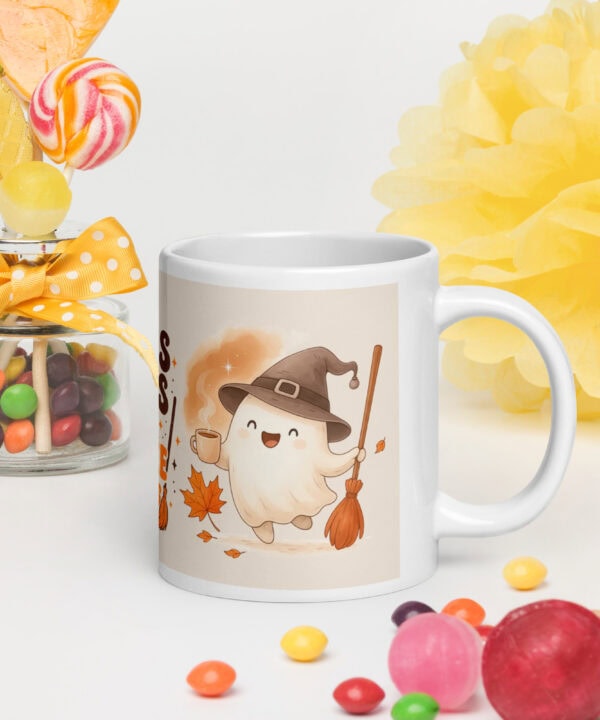 Hocus Pocus Mug | I Need Coffee to Focus Halloween Cup – white handle right