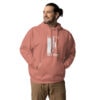I Like To Get High | Rock Climbing Unisex Hoodie – dusty rose front