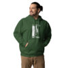 I Like To Get High | Rock Climbing Unisex Hoodie – forest green front