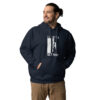 I Like To Get High | Rock Climbing Unisex Hoodie – navy front