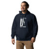 I Like To Get High | Rock Climbing Unisex Hoodie – navy left front