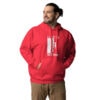 I Like To Get High | Rock Climbing Unisex Hoodie – team red front