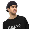 I Like To Get High | Rock Climbing Unisex Sweatshirt – black front