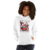 I’m Fine, It’s Fine” Funny Christmas Snowman Hoodie | Unisex Heavy Blend – white