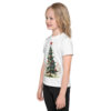 Kids Christmas Tree T-Shirt | Festive Crew Neck Tee – white left