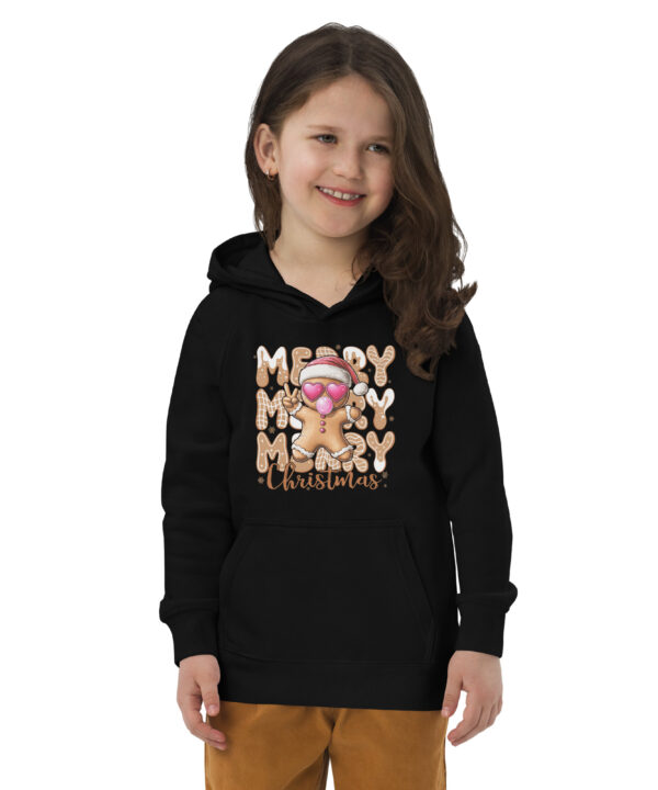 Merry Gingerbread Kids Eco Hoodie – Festive Holiday Sweatshirt