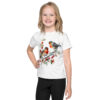 Kids Winter Birds T-Shirt | Red Robins & Berries Tee – red white front